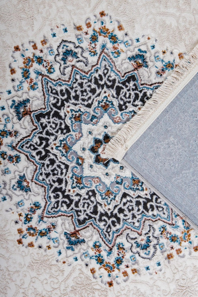 Ковер Голубой Amira 4924A L.Grey-L.Grey