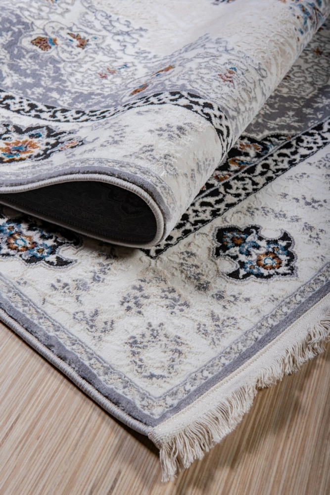 Ковер Голубой Amira 4924A L.Grey-L.Grey